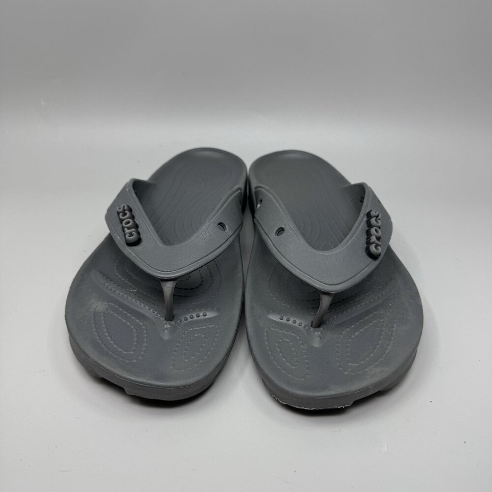 Crocs Iconic Comfort All Terrain Mens Size 12 Thong Flip Flop Sandals Gray - Picture 5 of 7